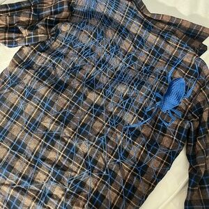 REVENGE blue spider flannel